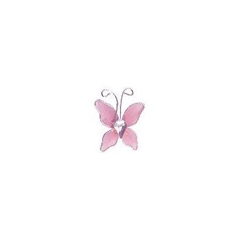 PAPILLON X10 ROSE BORDE FIL ALU