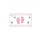 ETIQUETTE POUR BONBONNIERE X10 PETITS PIEDS ROSES