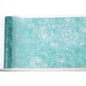 CHEMIN DE TABLE ROMANCE 30CMX10M TURQUOISE