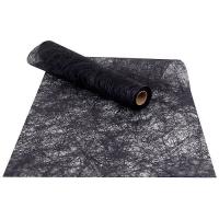 Chemin de table romance noir 30 cm x 10 m