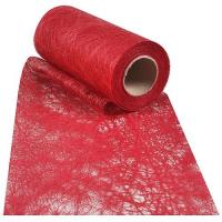 Ruban decoratif romance rouge 10 cm x 10 m