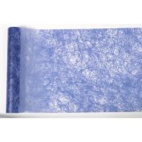 Chemin de table romance bleu 30 cm x 10 m