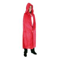 Cape capuche velours rouge 182 cm