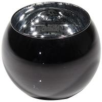 BOUGEOIR BOULE NOIR METAL 10CMX8.5CM