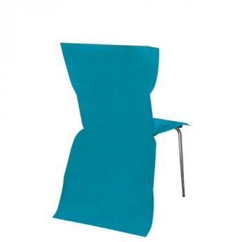 HOUSSE DE CHAISE SANS NOEUD X6 TURQUOISE