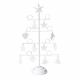 CENTRE DE TABLE SAPIN 47CM METAL BLANC