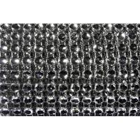 RUBAN DIAMANTS NOIR/ARGT 2CMX1.80M