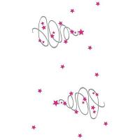 CHEMIN DE TABLE SAPIN BLANC ARGT FUSHIA 36CMX5M ORGANZA