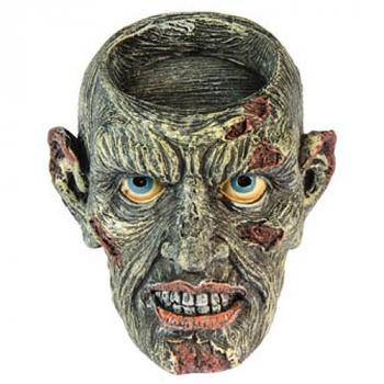 BOUGEOIR TETE DE ZOMBIE EN RESINE 6.5CM