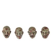 TETES DE ZOMBIE EN RESINE 2 CM X4