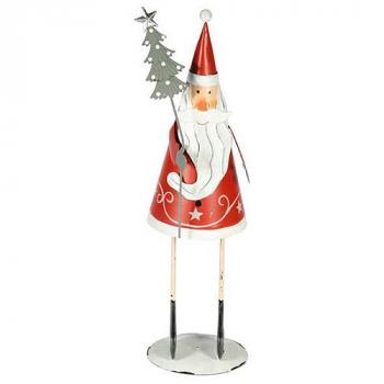 CENTRE DE TABLE PERE NOEL ROUGE 23.5CM