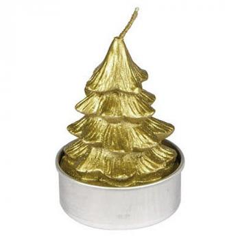 BOUGIE SAPIN OR X3 6CM