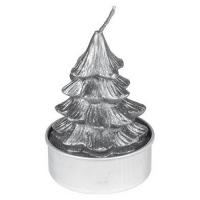 BOUGIE SAPIN ARGENT X3 6CM