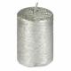 BOUGIE CYLINDRIQUE X3 ARGENT 3.8X5CM