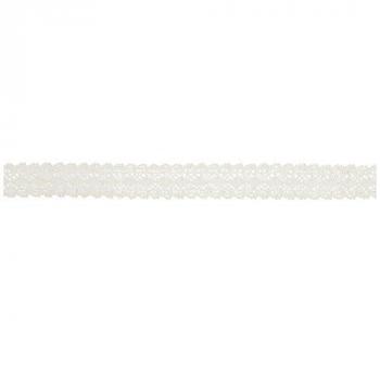 RUBAN COTON DENTELLE BLANC ADH 1CMX2M