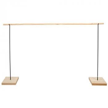 CENTRE DE TABLE BOIS/METAL 60X14X60CM