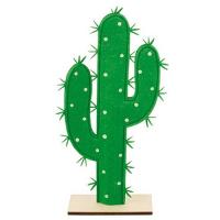 CACTUS FEUTRE S/PIED BOIS 16X34CM