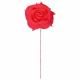 SET 2 ROSES ROUGE SUR TIGE DIA 10CM