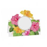 SET 6 MARQUE PLACE FLEURS 8X8CM