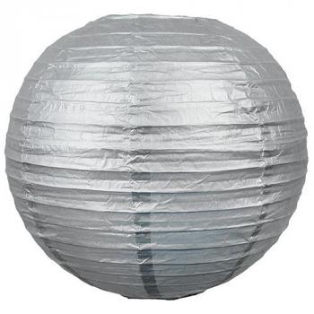 LAMPION BOULE 25CM ARGENT