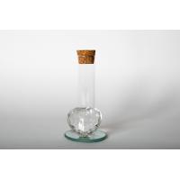 TUBE EN VERRE AVEC SOCLE DIAMANT COEUR X6