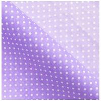 CHEMIN DE TABLE TISSU LILAS A POIS 28CMX5M