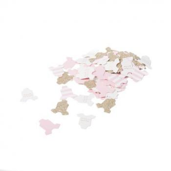 CONFETTIS PAPIER BODY ROSE ET OR 3CM X100