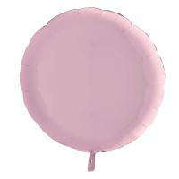 BALLON ALU ROND ROSE PASTEL 9" 23CM