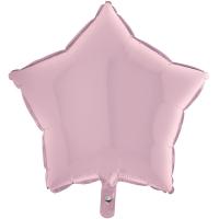 BALLON ALU ETOILE ROSE PASTEL 9" 23CM