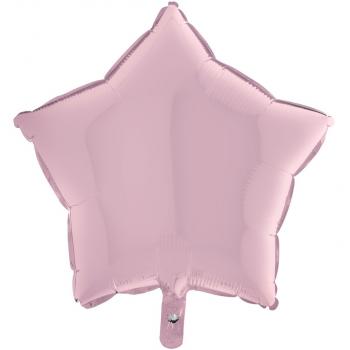 BALLON ALU ETOILE ROSE PASTEL 9" 23CM