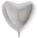 BALLON ALU COEUR ARGENT 9" 23CM