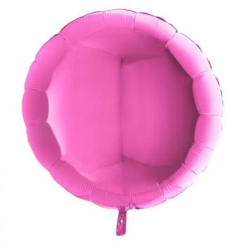 BALLON ALU ROND FUSCHIA 9" 23CM