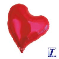 BALLON ALU COEUR 18"46CM ROUGE RUBIS