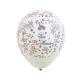 BALLON VIVE LES MARIES FLEURS BLANC X 8