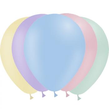 BALLON LATEX PASTEL MATTE 5"13CM ASS X25