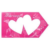 FLECHE INDICATION MARIAGE FUSHIA