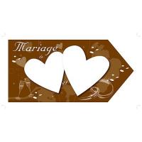 FLECHE INDICATION MARIAGE CHOCOLAT