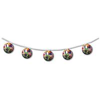 GUIRLANDE PAPIER 8 BALLONS MONDIAL 3,2 M