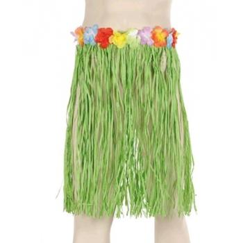 JUPE HAWAI RAPHIA 60CM VERT