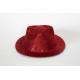 Chapeau borsalino paillette rouge