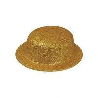 CHAPEAU MELON PAILLETTES OR