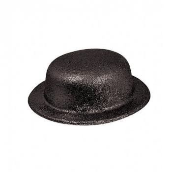 CHAPEAU MELON PAILLETTES NOIR