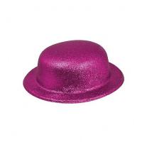 CHAPEAU MELON PAILLETTES FUSCHIA