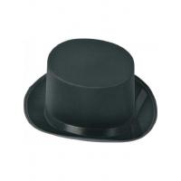 CHAPEAU HAUT DE FORME REGLABLE(57-59) SATIN NOIR