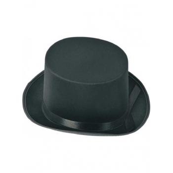 CHAPEAU HAUT DE FORME REGLABLE(57-59) SATIN NOIR