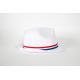 Chapeau borsalino blanc france polyester