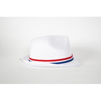 Chapeau borsalino blanc france polyester