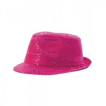 CHAPEAU BORSALINO SEQUIN FLUO ROSE