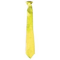 CRAVATE SATIN FLUO 45CM JAUNE