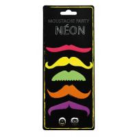 MOUSTACHE PARTY NEON X6